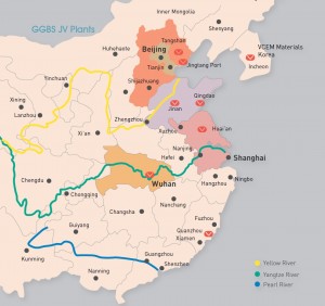 china ggbs map